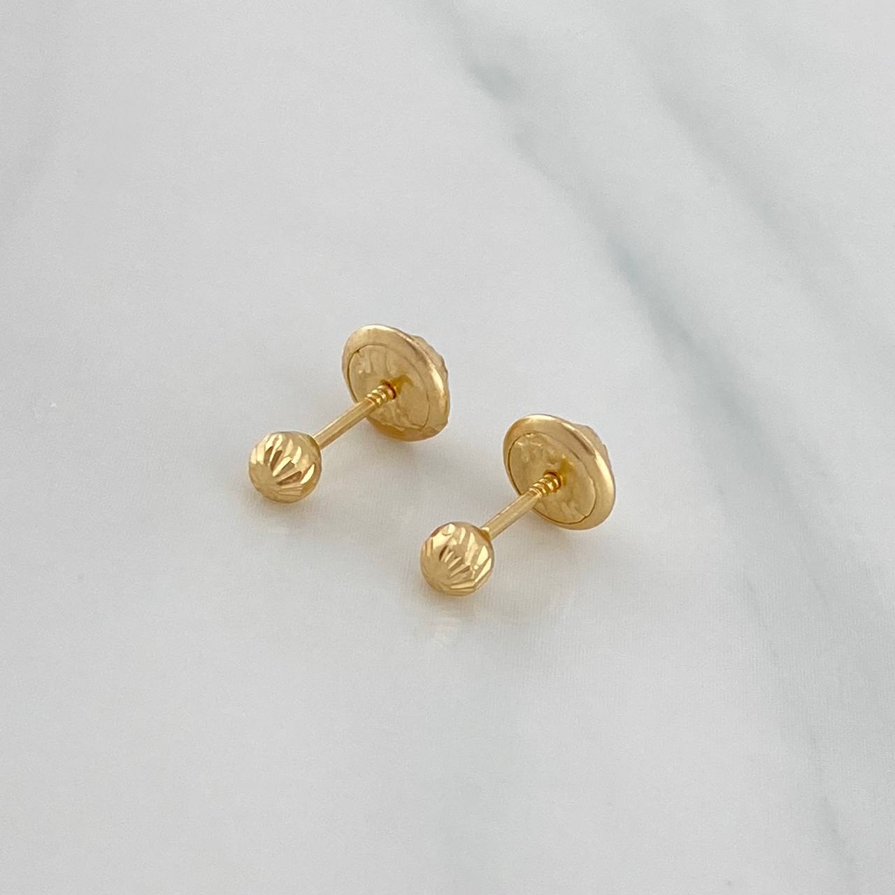 Topos Bola Diamantada 0.45 g / in / 3 mm Oro Amarillo 18K