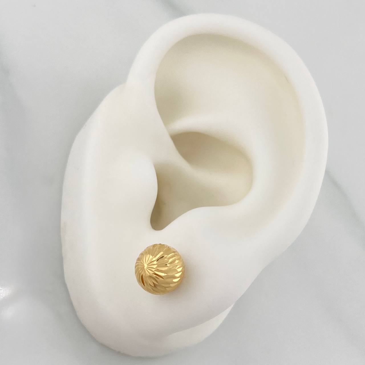 Topos Bola Diamantada 1.15 g / in / 8 mm Oro Amarillo 18K