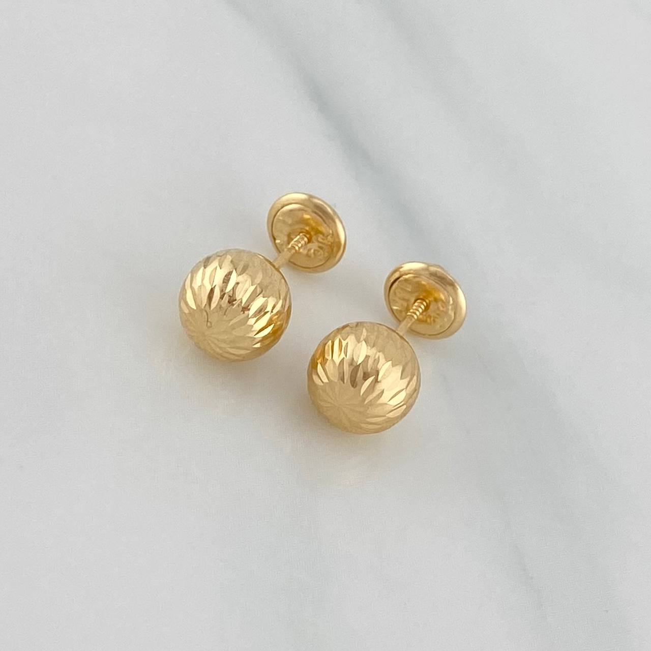 Topos Bola Diamantada 1.15 g / in / 8 mm Oro Amarillo 18K