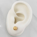 Diamond Cut Bead Stud Earrings 0.9 g / in / 7 mm Yellow Gold 18K