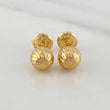 Diamond Cut Bead Stud Earrings 1.15 g / in / 8 mm Yellow Gold 18K