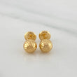 Stud Earrings Bead 1.1 g / in / 8 mm Yellow Gold 18K