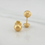 Stud Earrings Bead 1.1 g / in / 8 mm Yellow Gold 18K