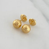 Diamond Cut Bead Stud Earrings 1.15 g / in / 8 mm Yellow Gold 18K