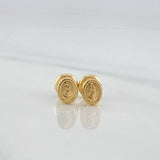 Stud Earrings Virgen De Guadalupe 0.6 g / in / 3.8 mm Yellow Gold 18K