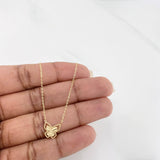 Cadena Aro seguido mariposa 1.45g / 17 1/2 in / 0.6mm Oro Amarillo 18K