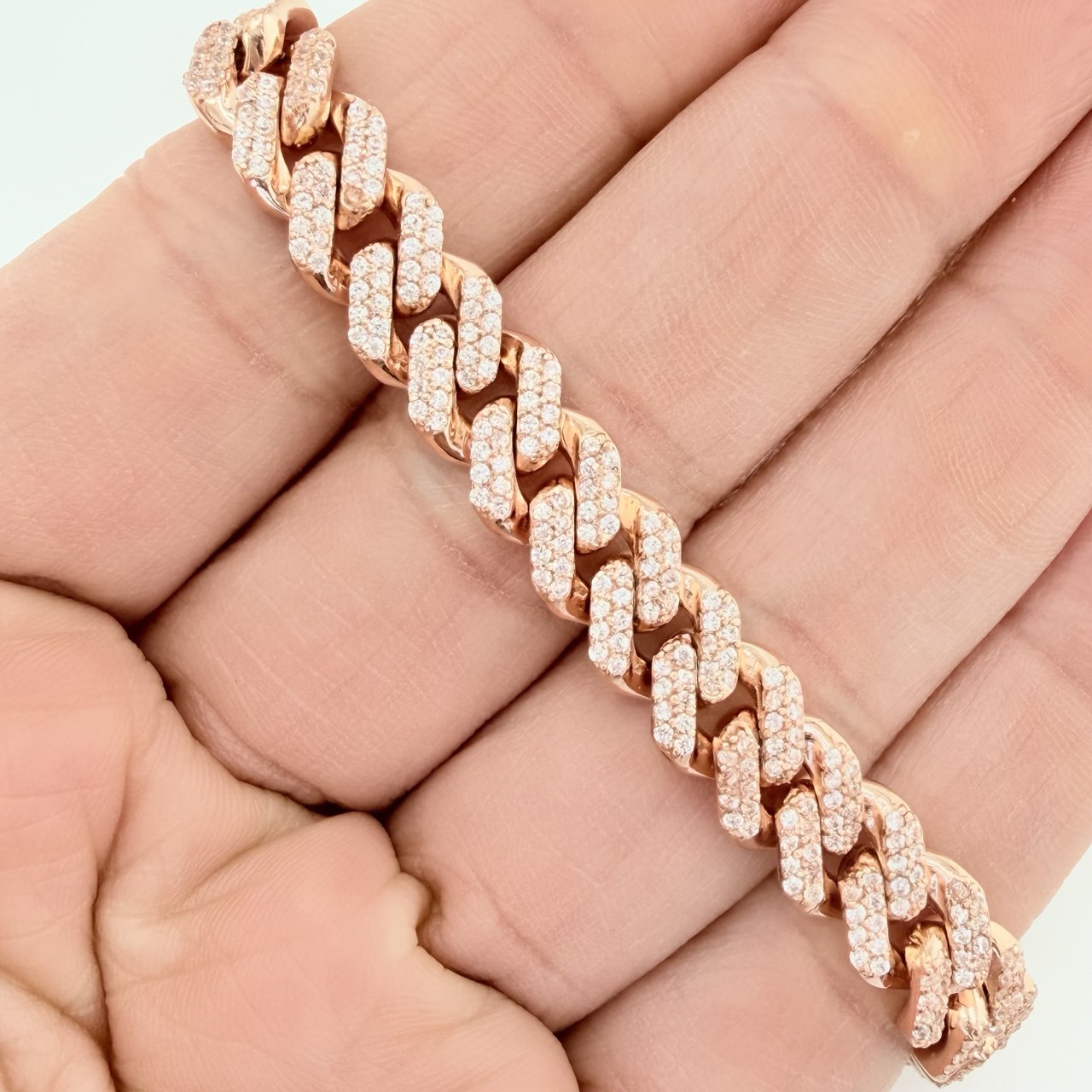 Pulso Cubano 37.85gr / 7 3/4 in / 8.09mm Oro Rosa Nac.Esp. 18K $