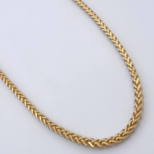Franco Chain 18.9gr / 25 1/2 in / Two Tone Yellow White 18K +3 $