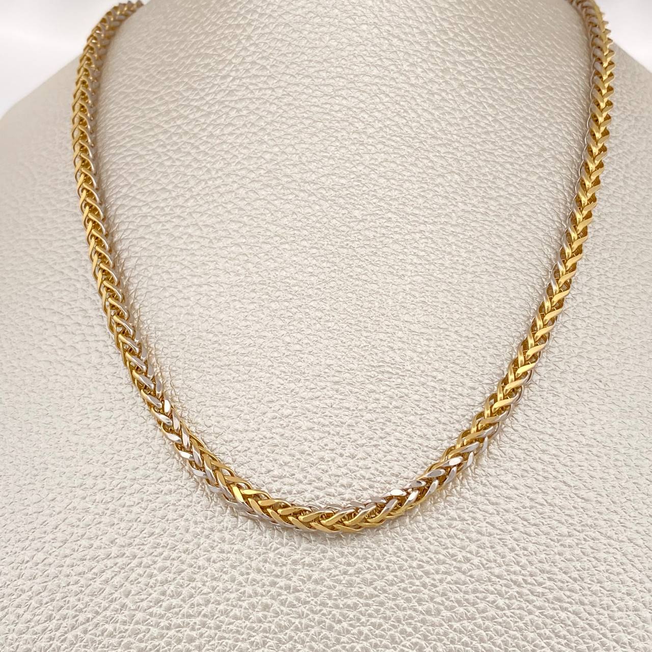 Franco Chain 18.9gr / 25 1/2 in / Two Tone Yellow White 18K +3 $
