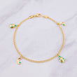 Bracelet Emerald Figures 25pts 3.65g / 7 1/2 in / 2.3mm 18K Yellow Gold