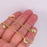 Bracelet Emerald Figures 25pts 3.65g / 7 1/2 in / 2.3mm 18K Yellow Gold