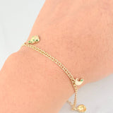Bracelet Emerald Figures 25pts 3.65g / 7 1/2 in / 2.3mm 18K Yellow Gold