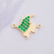 Charm Map Emeralds 27pts 1.55g / 3/4 in Yellow Gold 18K