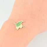 Charm Map Emeralds 27pts 1.55g / 3/4 in Yellow Gold 18K