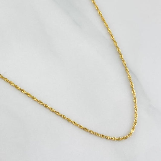 Rope Chain 0.9 g / 17 3/4 in / 1.18 mm Yellow Gold 18K