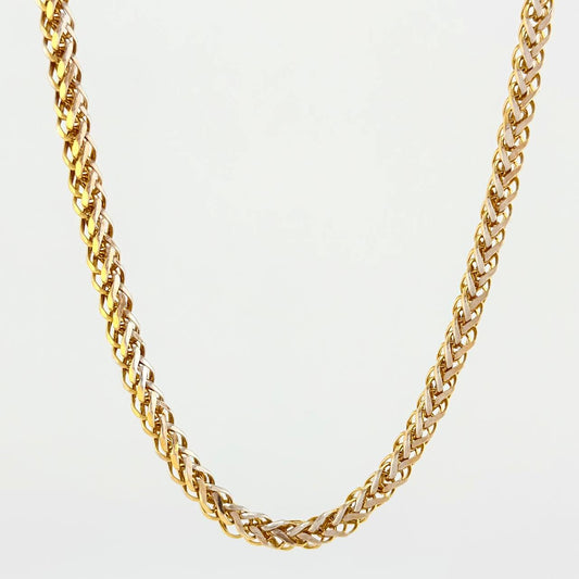 Franco Chain 18.3gr / 23 1/2 in / 3.06mm Two-Tone Yellow White +3 18K $