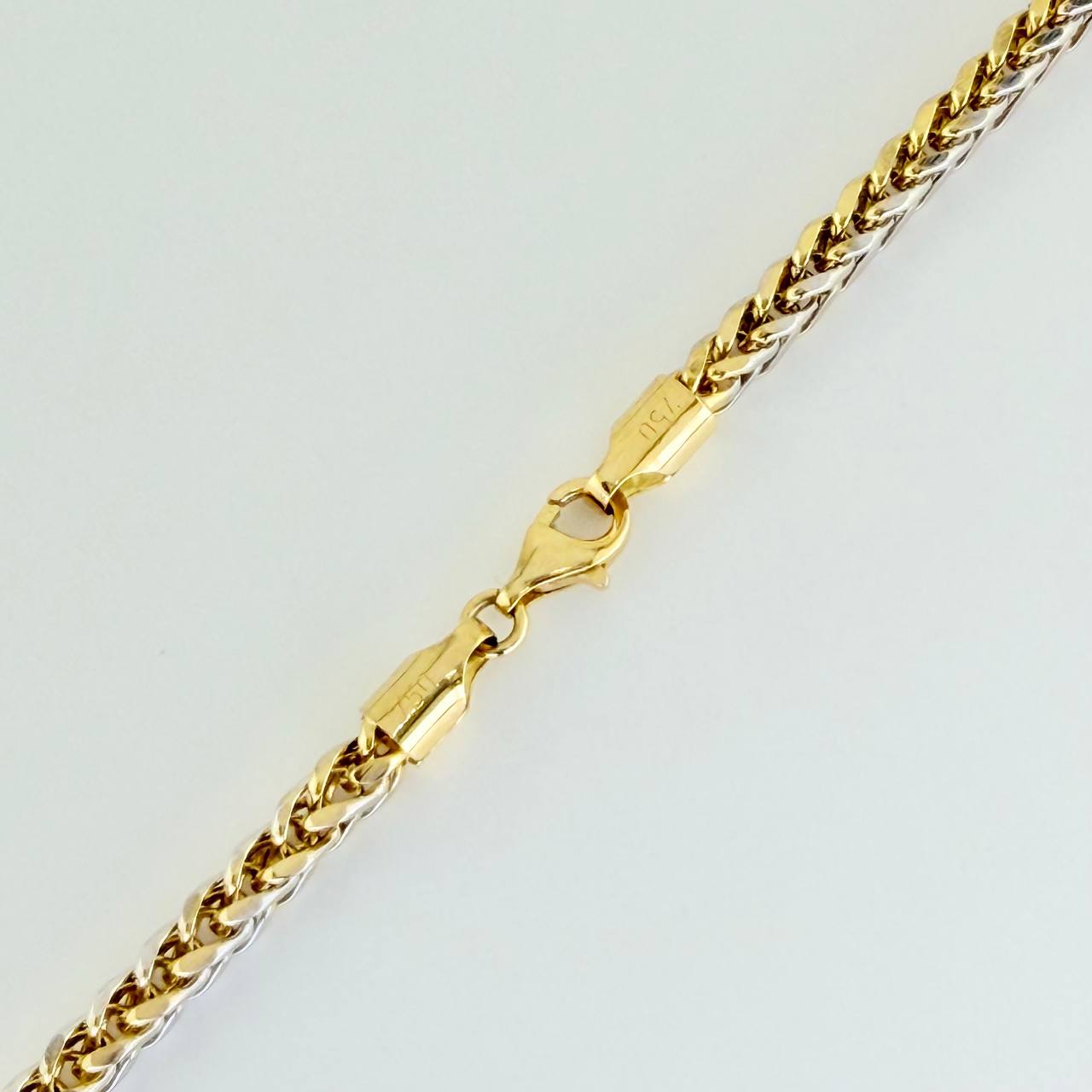 Franco Chain 12.45 g / 25 1/2 in / 2.5 mm Two-Tone Yellow White 18K