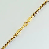 Franco Chain 12.45 g / 25 1/2 in / 2.5 mm Two-Tone Yellow White 18K