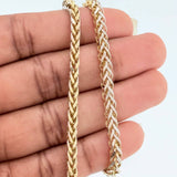 Cadena Franco 19.65gr / 25 3/4 in / 3.3mm Dos Oros Amarillo Blanco +3 18K $