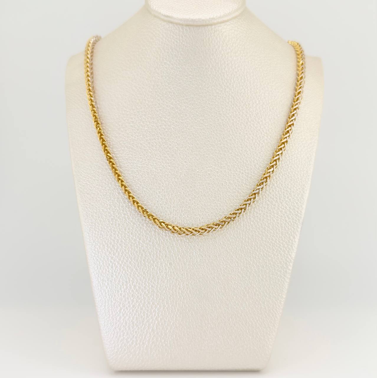 Franco Chain 12.45 g / 25 1/2 in / 2.5 mm Two-Tone Yellow White 18K