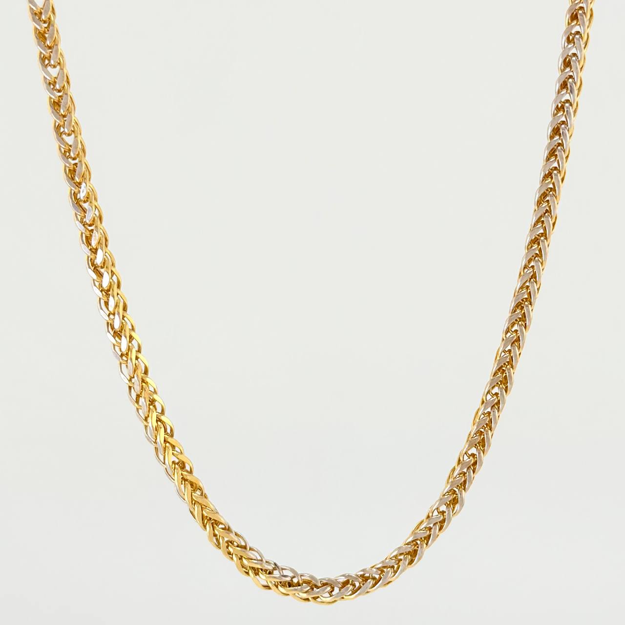 Franco Chain 12.45 g / 25 1/2 in / 2.5 mm Two-Tone Yellow White 18K