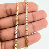 Cadena Veneciana 33.65gr / 27 3/4 in / 2.58mm Dos Oros Amarillo Blanco +3 18K $