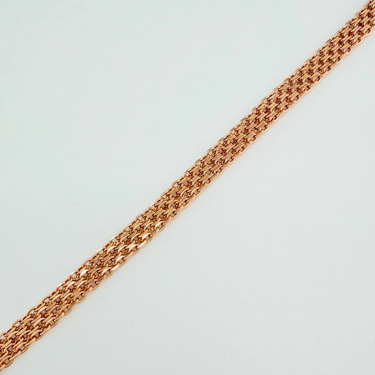 Pulso Chino 4.3gr / 7 1/2 in / 5.35mm Oro Rosa +3 18K $