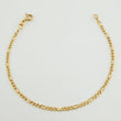 Pulso Figaro 1.4gr / 7 1/2 in / 2.2mm Oro Amarillo +1 18K $