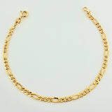 Pulso Figaro 2.2gr / 7 1/2 in / 3.23mm Oro Amarillo +1 18K $