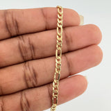 Pulso Figaro 2.2gr / 7 1/2 in / 3.23mm Oro Amarillo +1 18K $