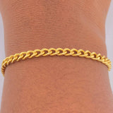 Pulso Cubana 3.8gr / 7 1/2 in / 3.63mm Oro Amarillo +1 18K $