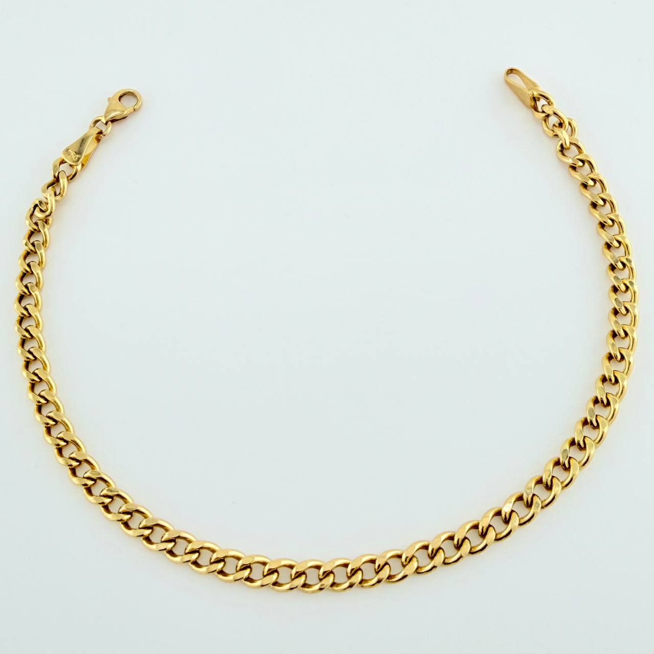 Pulso Cubana 3.8gr / 7 1/2 in / 3.63mm Oro Amarillo +1 18K $
