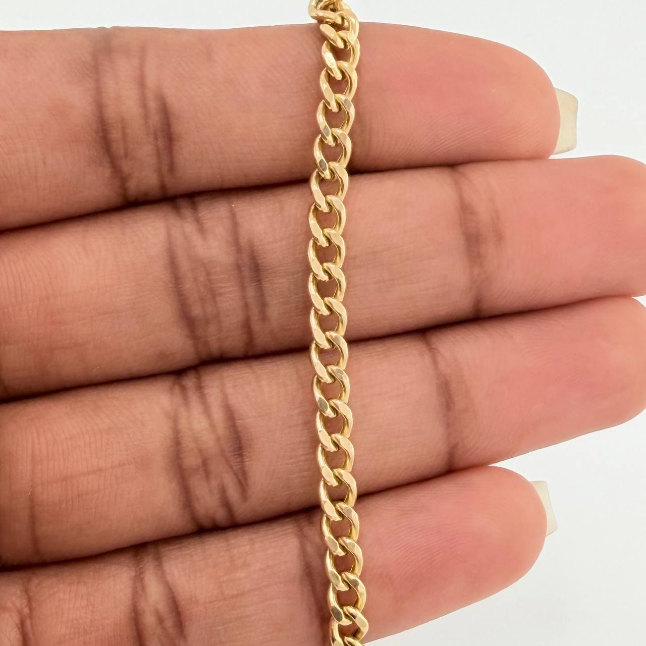 Pulso Cubana 3.8gr / 7 1/2 in / 3.63mm Oro Amarillo +1 18K $