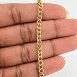 Pulso Cubana 3.8gr / 7 1/2 in / 3.63mm Oro Amarillo +1 18K $