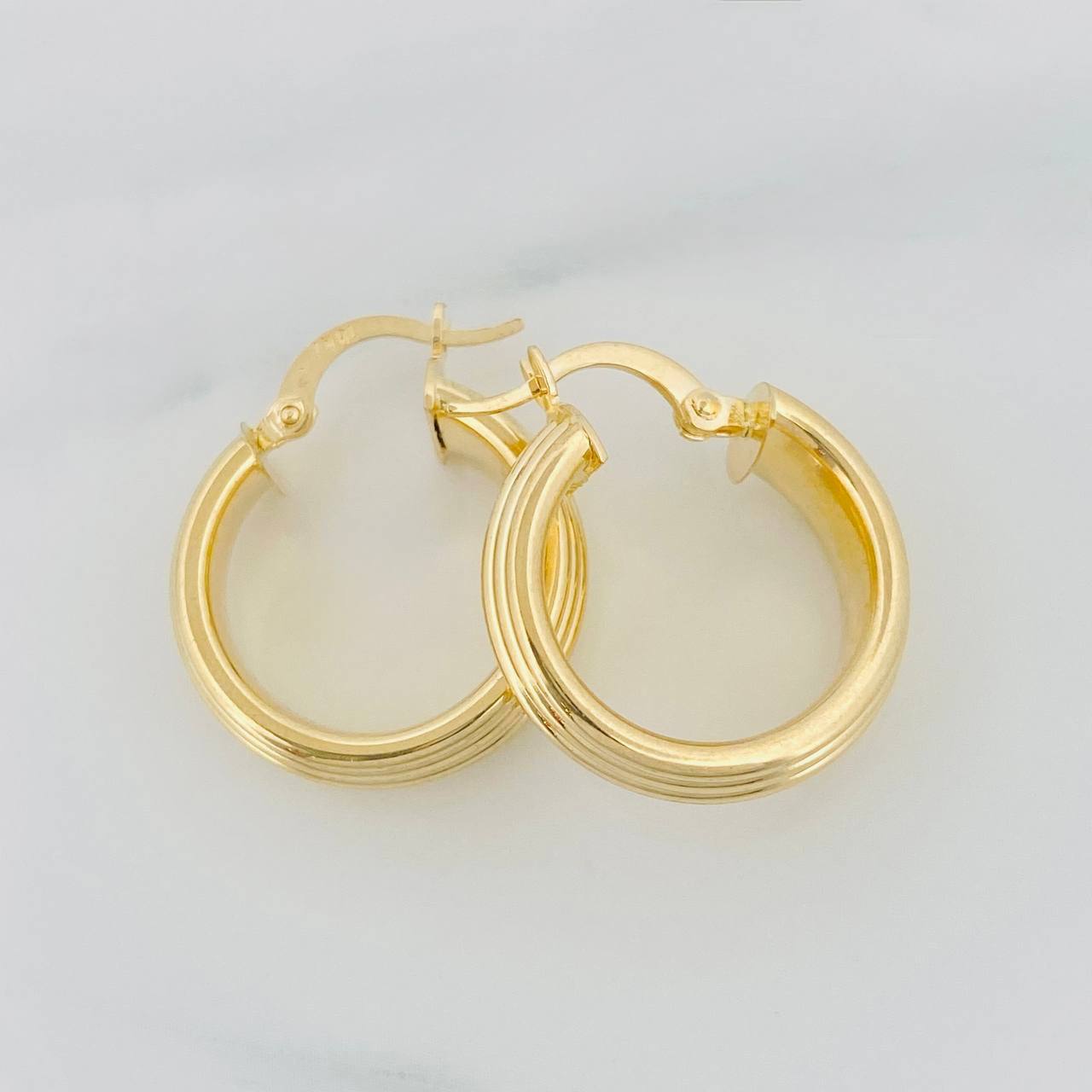 Candongas Winter 3.1g / 3/4 in Oro Amarillo 18K