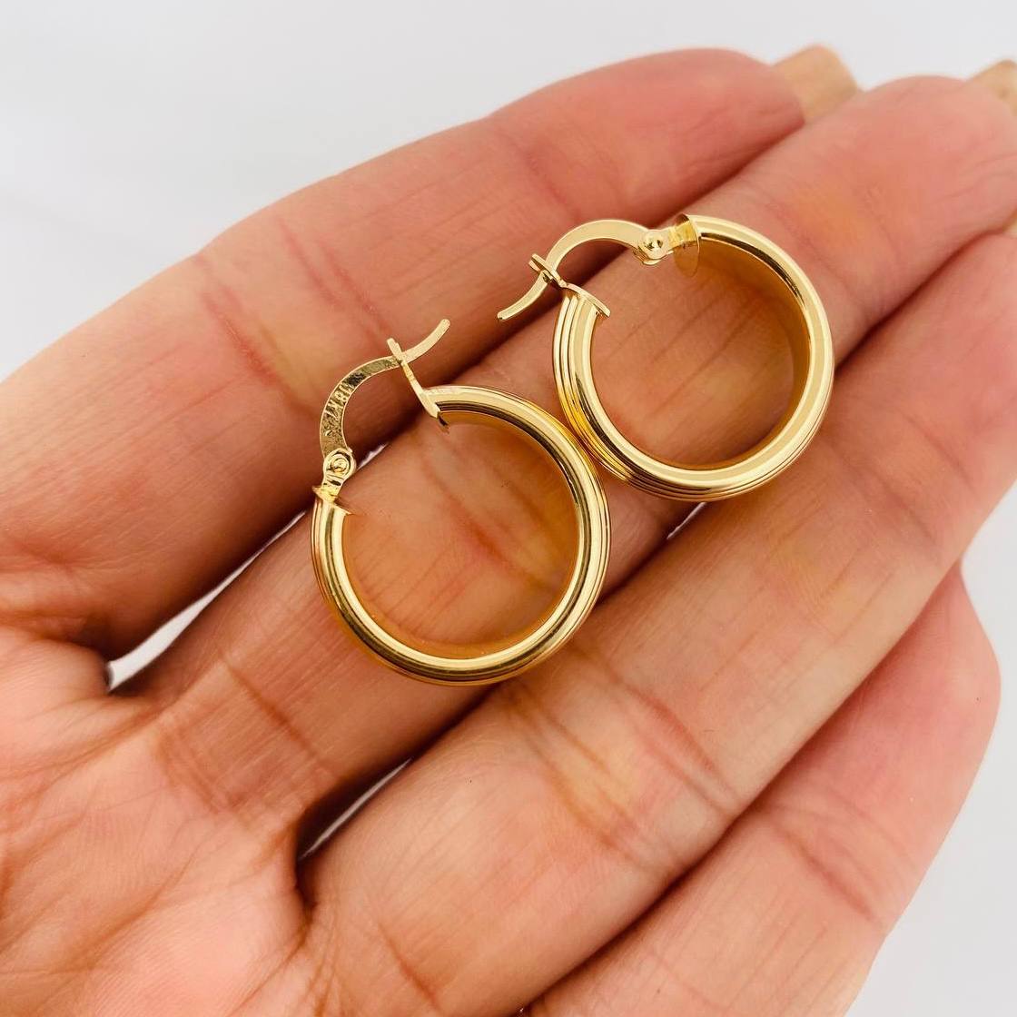 Candongas Winter 3.1g / 3/4 in Oro Amarillo 18K