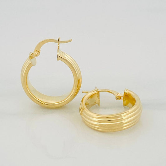 Hoop Earrings Winter 3.1g / 3/4 in Yellow Gold 18K