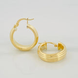 Candongas Winter 3.1g / 3/4 in Oro Amarillo 18K