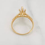 Anillo Solitario Rombo Moisanita 1.12 Qts 2.1g / T7 3/4 Oro Amarillo 18K