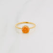 Solitaire Circular Moissanite Ring 1 Ct 2g / T6 3/4 Yellow Gold 18K