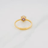 Solitaire Ring Moissanite 1 Cts 2.5g / T7 1/4 Yellow Gold 18K