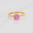 Anillo Solitario Bisel Moisanita 1 Qts 2.25g / T6 1/4 Oro Amarillo 18K