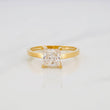 Solitaire Square Moissanite Ring 0.75 Ct 2.2g / T6 3/4 Yellow Gold 18K