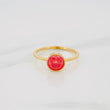 Solitaire Circular Moissanite Ring 0.75 Ct 1.7g / T6 1/4 Yellow Gold 18K
