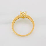 Anillo Solitario Gota Moisanita 79 Pts 2.6g / T5 3/4 Oro Amarillo 18K