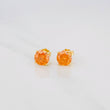 Stud Earrings Four Prongs Moissanite 1 Cts 1.65g / in / 6.42mm Yellow Gold 18K