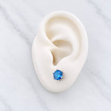 Topos Seis Garras Moisanita 1 Qts 2.15g / in / 7.16mm Oro Blanco 18K