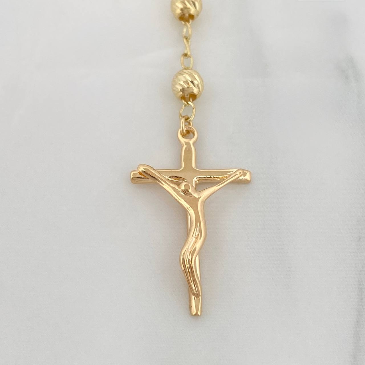 Rosario Virgen Milagrosa 10.45g / 24 in / 4mm Oro Amarillo 18K
