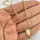 Rosario Virgen Milagrosa 6.2g / 22 in / 3mm Oro Amarillo 18K