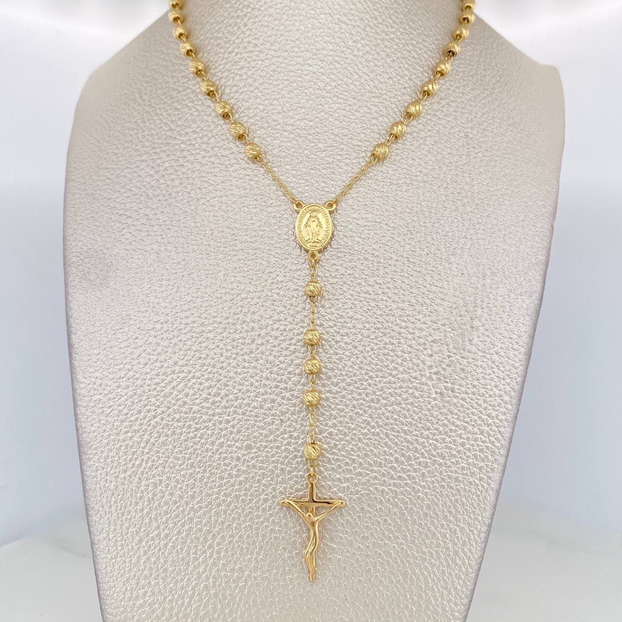 Rosario Virgen Milagrosa 10.35g / 24 in / 4mm Oro Amarillo 18K
